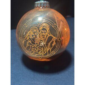 LuminEtch VTG 1993 Nativity Ornament Gold Glass 766/10000 Holiday